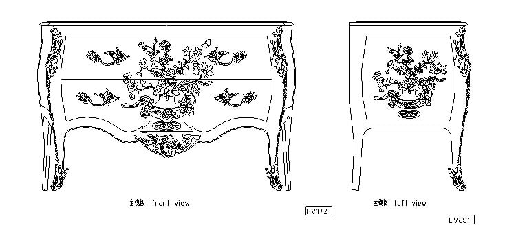 CAD家具图库欧式经 典家具CAD资料图集