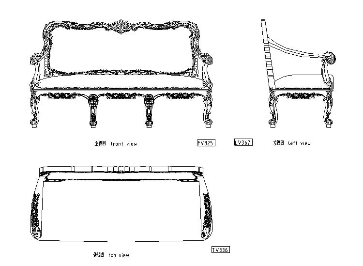 CAD家具图库欧式经 典家具CAD资料图集