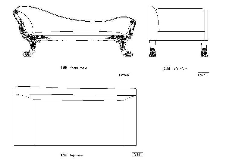 CAD家具图库欧式经 典家具CAD资料图集