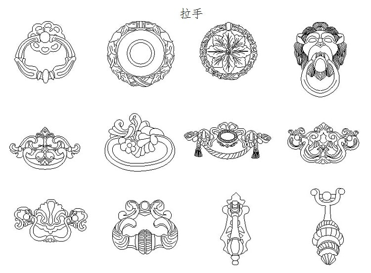 CAD家具图库欧式经 典家具CAD资料图集