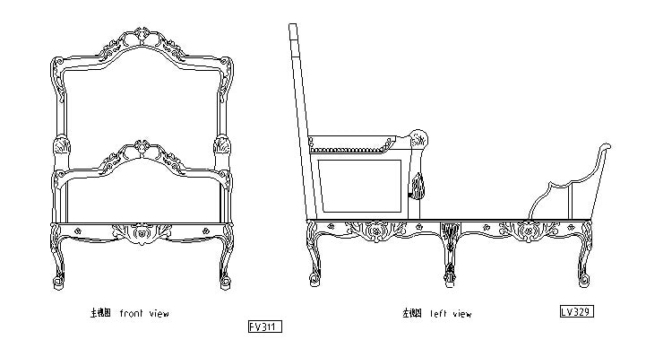 CAD家具图库欧式经 典家具CAD资料图集