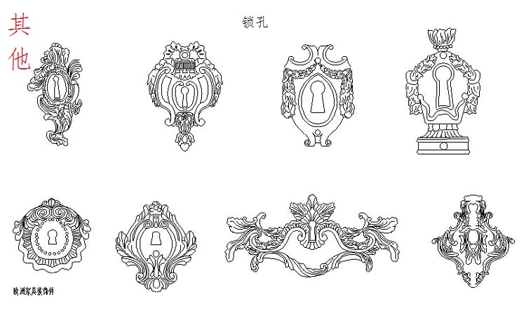 CAD家具图库欧式经 典家具CAD资料图集
