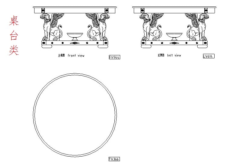 CAD家具图库欧式经 典家具CAD资料图集