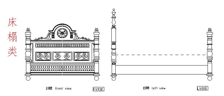 CAD家具图库欧式经 典家具CAD资料图集