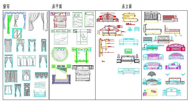 常用全套家装CAD图块室内CAD图块素材下载