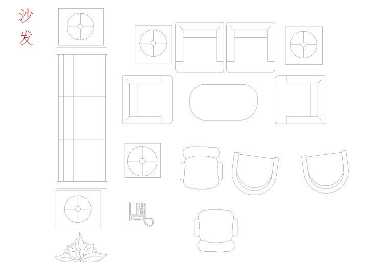 工装CAD建筑设计及装潢设计常用图块