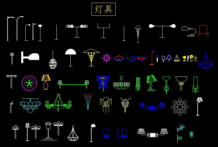 CAD室内装修常用图块 CAD室内设计平面立面图块素材