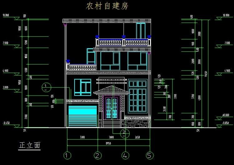 农村自建房别墅设计图CAD全套施工图纸素材