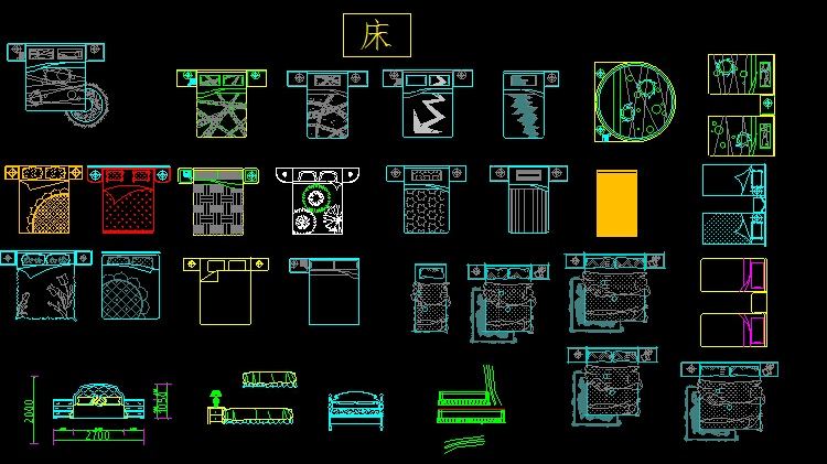 CAD室内装修常用图块 CAD室内设计平面立面图块素材