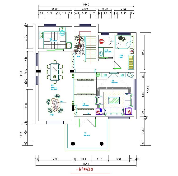 CAD别墅设计图纸图库全套CAD设计施工图自建房施工图