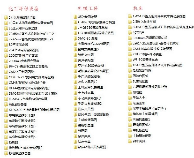 各 类机械设备图纸素材大全