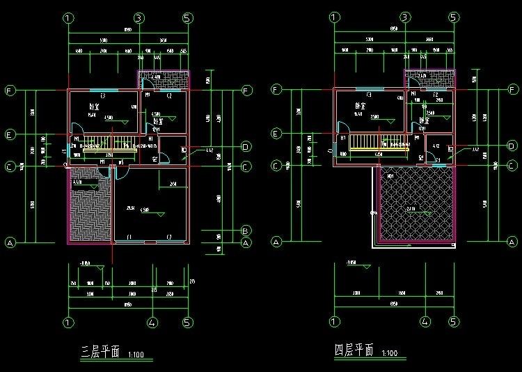 农村自建房别墅设计图CAD全套施工图纸素材