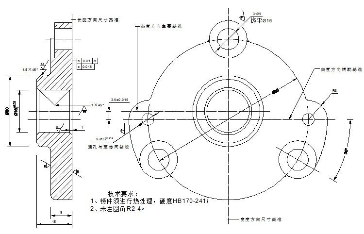 CAD机械部件练习图纸AutoCAD机械制图样例